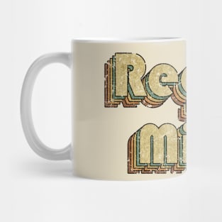 Reggie Miller // Vintage Rainbow Typography Style // 70s Mug